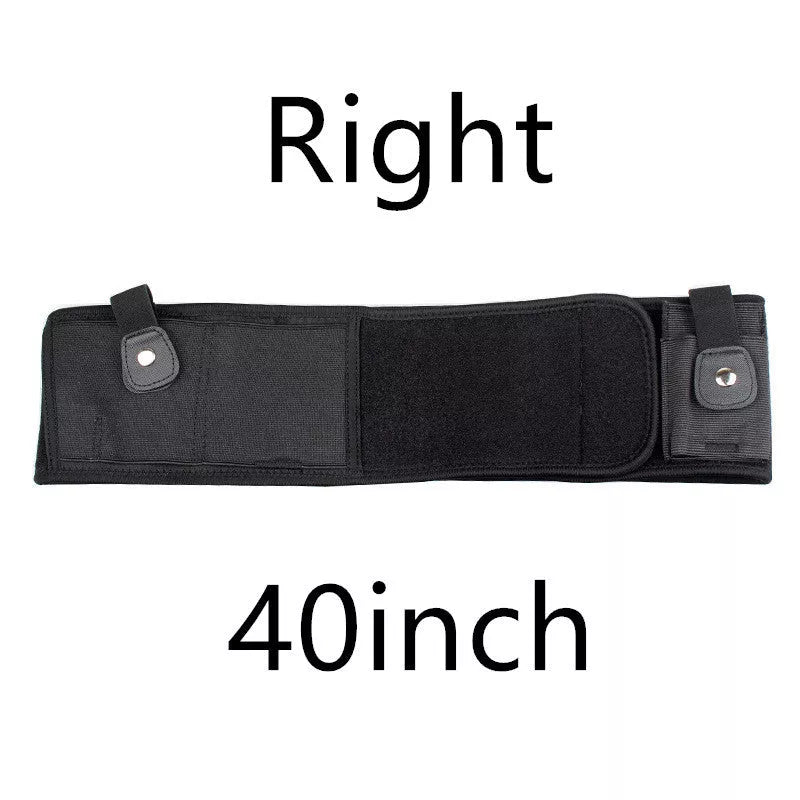 Neoprene concealed carry belly holster with spare magazine pocket, fits up to 40" waist