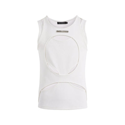 Men's black sleeveless waistcoat with round neck and loose fit design for summer wear