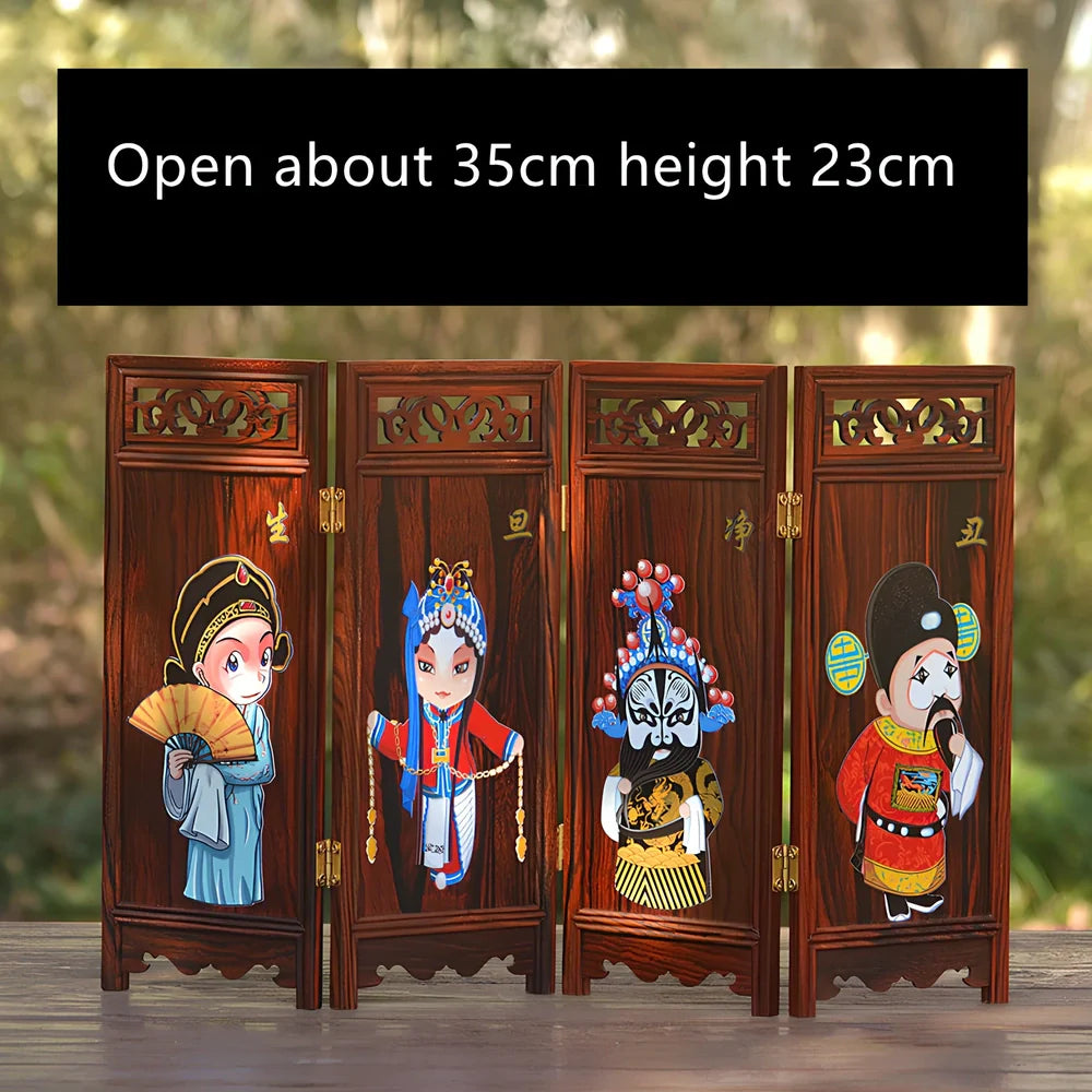 Red rosewood miniature Chinese furniture model with traditional carved details and mahogany construction