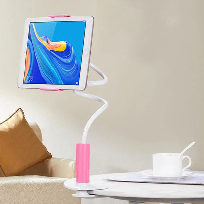 360-degree swivel mobile phone and tablet holder with flexible arm, made of durable magnalium material