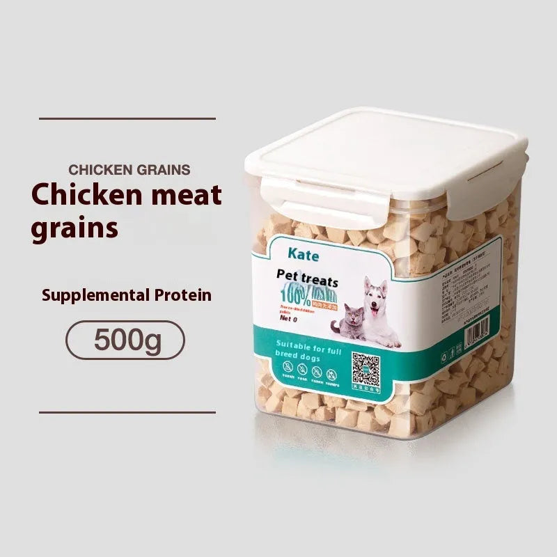500g chicken freeze-dried cat snacks in bag or barrel packaging options