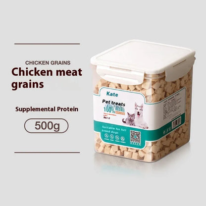 500g chicken freeze-dried cat snacks in bag or barrel packaging options