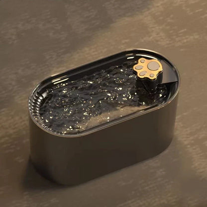 A stylish and quiet 3-liter pet water fountain with a triple-layer filtration system, low-water LED indicator, and whisper-quiet operation.