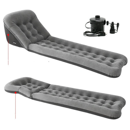 Automatic Air Mattress Camping Bed with quick inflation feature, dark blue and grey options available