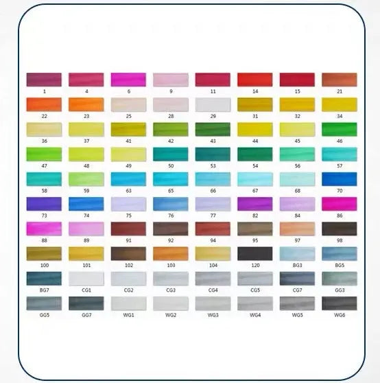 Double-headed alcohol-based oily colour animation paint pens with round and inclined tips for professional art students