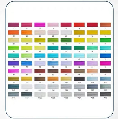 Double-headed alcohol-based oily colour animation paint pens with round and inclined tips for professional art students