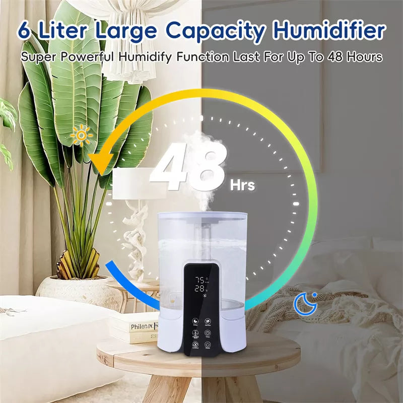 6L Smart Humidifier with UV sterilization and remote control