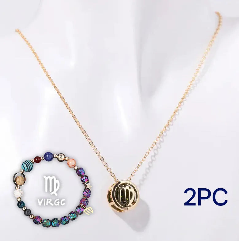Natural stone beaded necklace and matching bracelet set with colourful gemstone beads.
