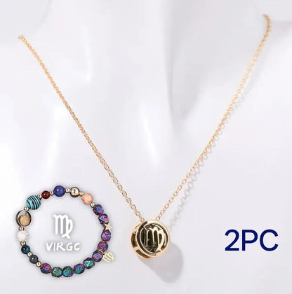 Natural stone beaded necklace and matching bracelet set with colourful gemstone beads.