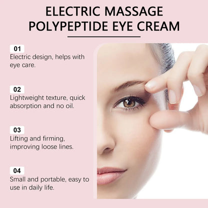 Jar of electric firming eye cream with massage device, 50g, 7.7x11cm.