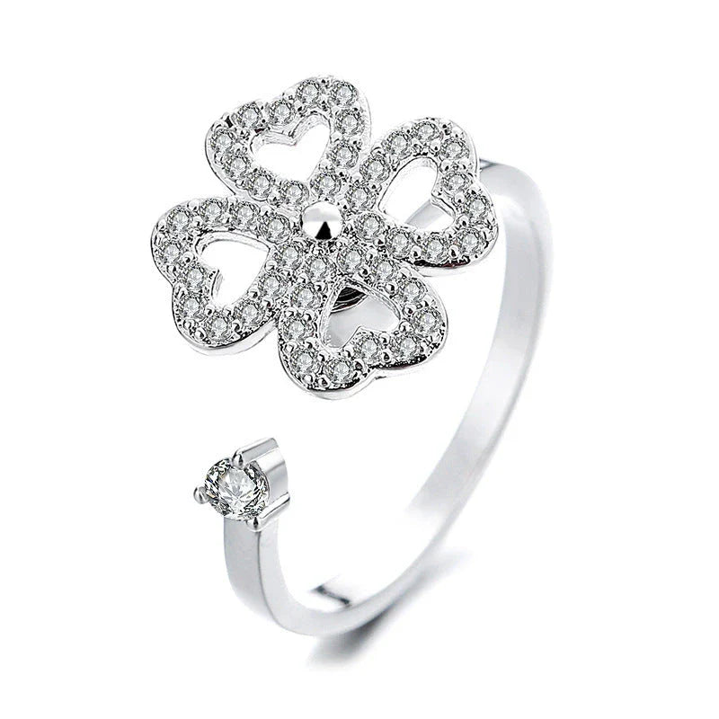 Stylish Fidget Spinner Ring with Adjustable Design, Crafted from Premium Materials for Stress Relief and Fashion
