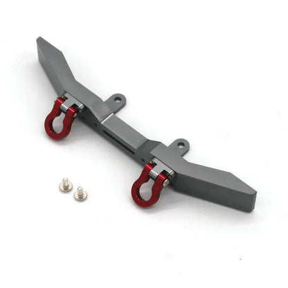 Alloy military-style remote control car accessories including grey front bar, beam, axles, and black tyres