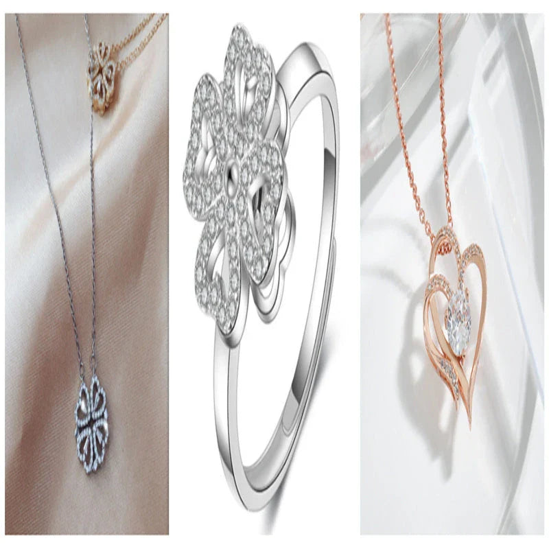 Elegant four-leaf clover necklace with magnetic and detachable design for versatile styling