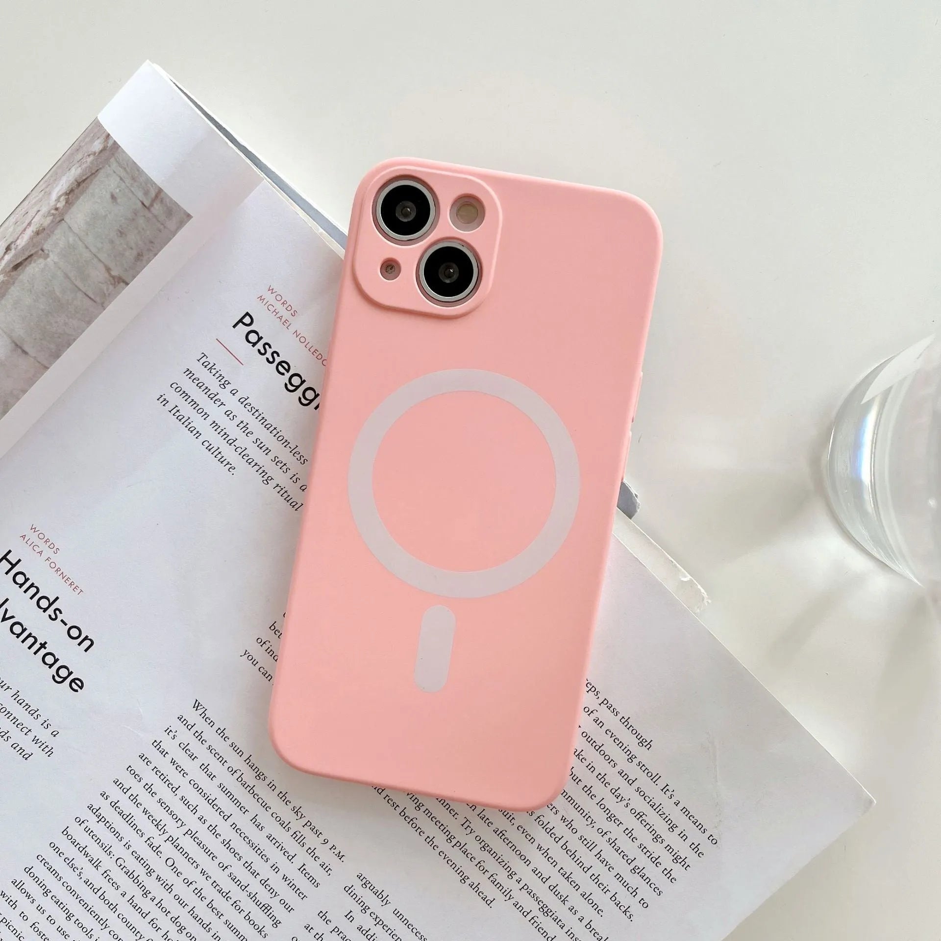 Slim magnetic TPU phone case for iPhone with MagSafe wireless charging compatibility
