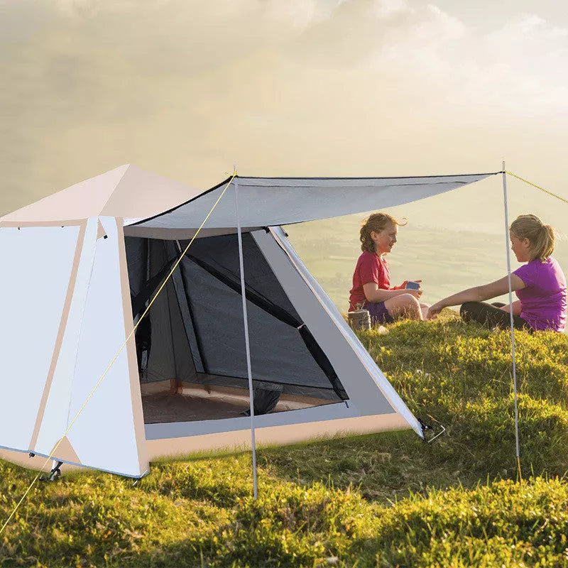 Qingyun Aluminum Pole Tent quick-open design for camping and beach outings