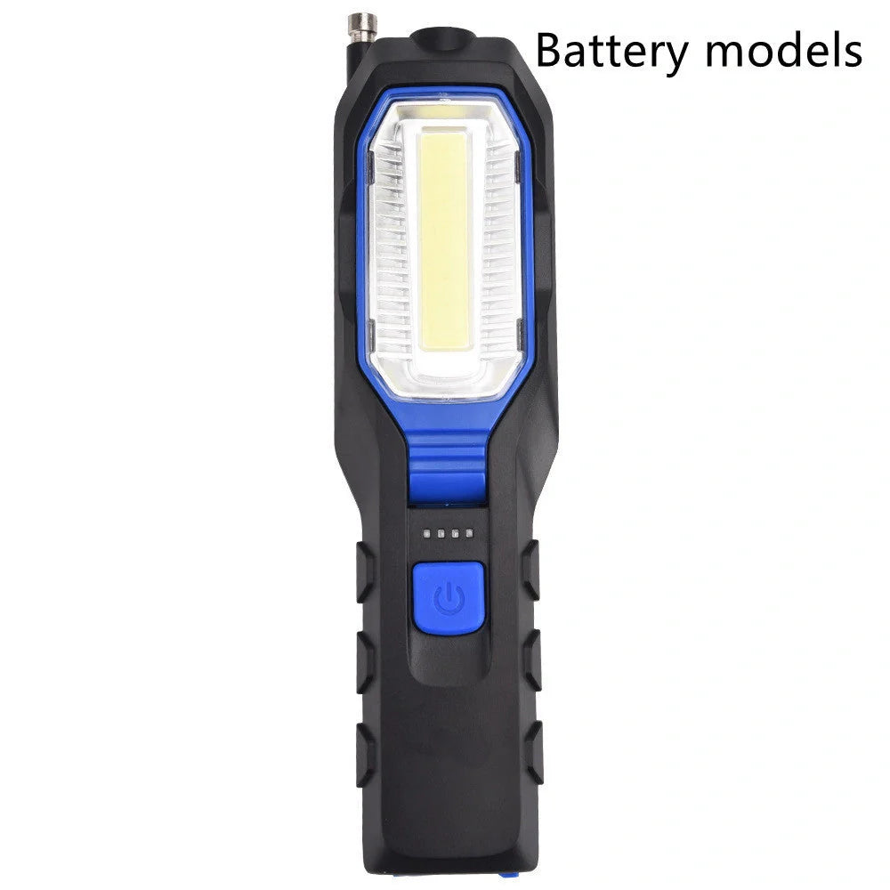 COB Strong Searchlight Rechargeable LED Portable Multi-function Auto Repair Light with 300m range