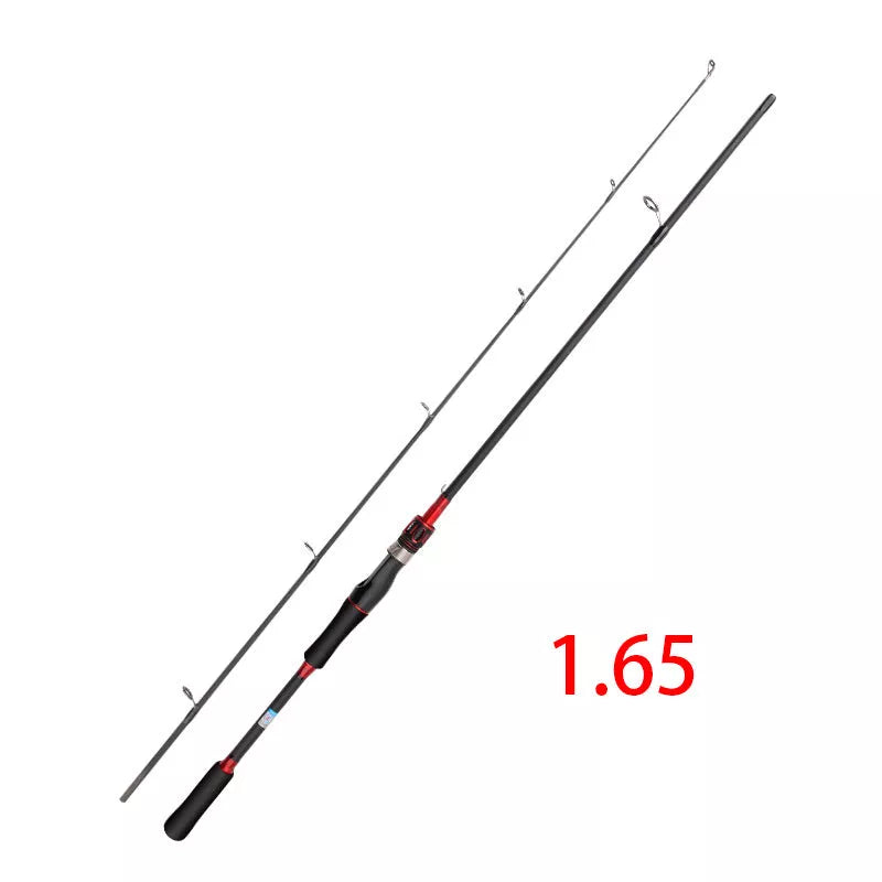 Carbon Luya Long-range Fishing Rod in red and blue colors for sea and freshwater fishing