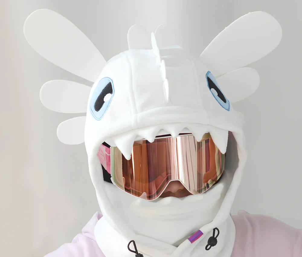 Brown Bear cartoon ski helmet head cover for winter sports protection with elastic band