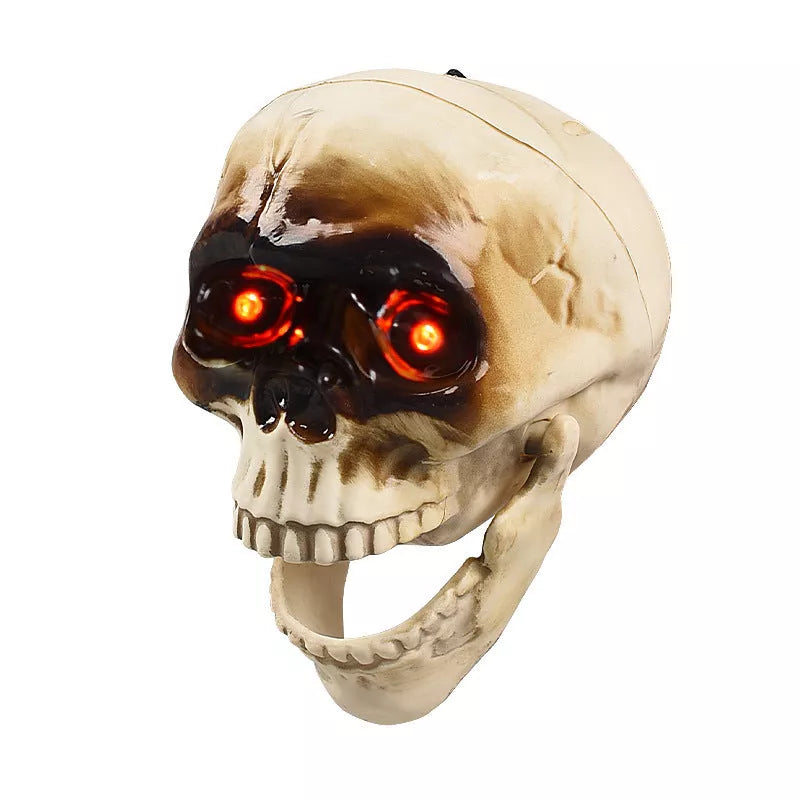Realistic animated floating skeleton Halloween decoration with scary sound