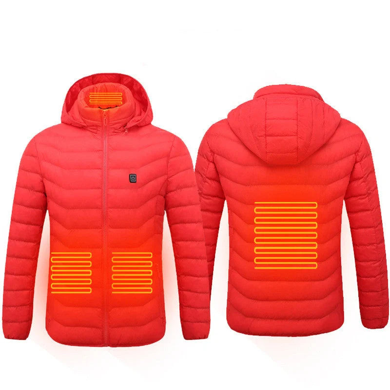 Men's electric heated puffer jacket for winter warmth and style