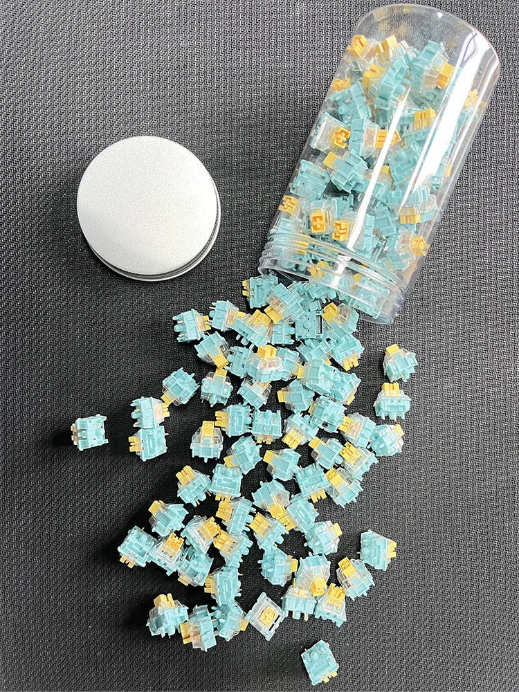 36 Tiger Mo Sea Salt Lemon PRO Mute mechanical keyboard switches with linear design and 45g actuation force