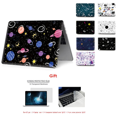 Cartoon Space Series hard plastic laptop case for Apple MacBook Air Pro Retina, nine picture options