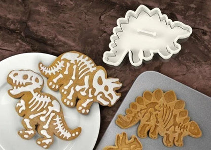 3D dinosaur-shaped baking molds for creating unique, edible treats and crafts