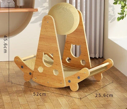 Durable sisal scratch mat with crumb-resistant surface for cats