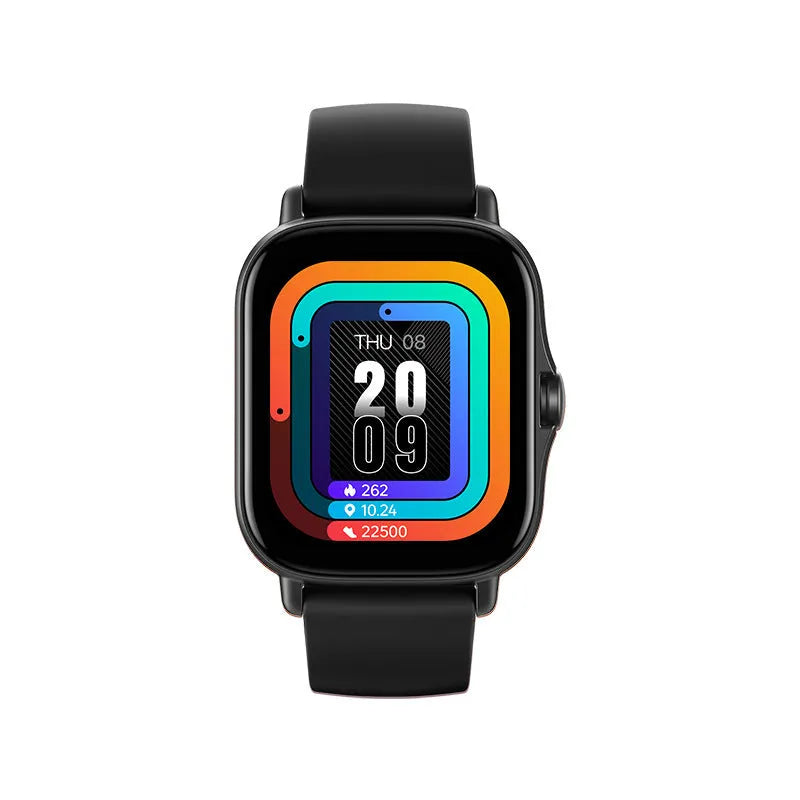 GT20 smartwatch with alloy case and silicone strap showing health metrics on touch screen.
