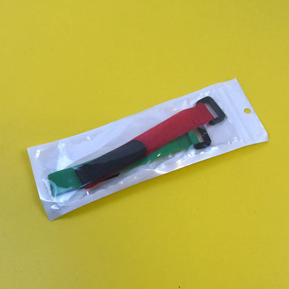 Two nylon poultry collars in yellow and red for chickens, ducks, and geese, no hook and knot design