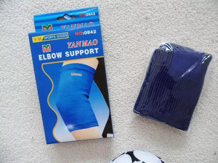 Adult sports elbow protector for basketball and badminton, made from durable polyester fiber