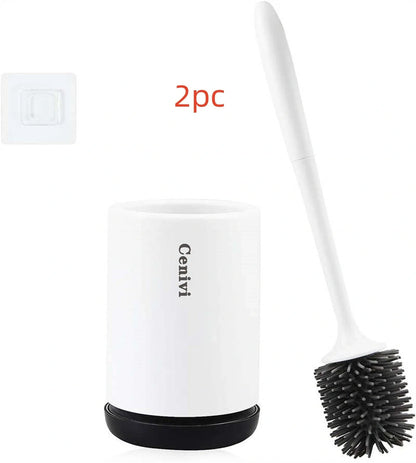 Efficient Toilet Cleaning Brush Set with Durable PVC and Silicone Construction for Spotless Bathroom Cleaning