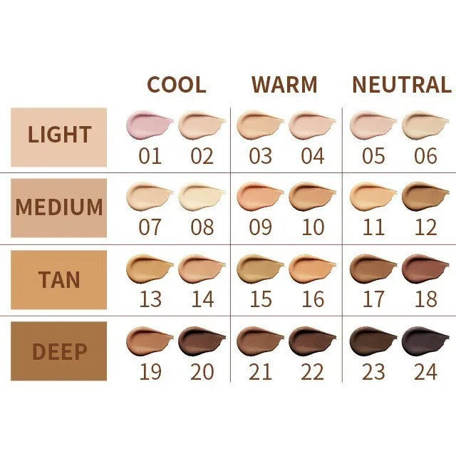 Concealer stick in 24 shades for waterproof coverage and contouring, 15 cm long