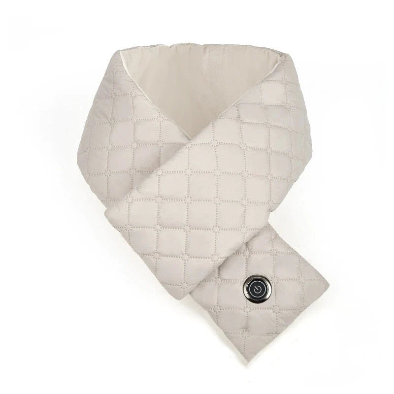 Premium electric heated scarf with 3 heat settings, crafted from soft velvet fabric for cozy outdoor comfort