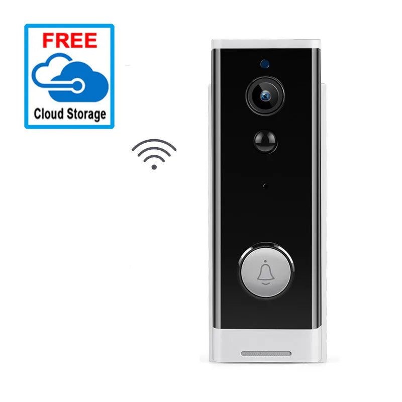 White wall-mounted network wireless camera with 1080p resolution for mobile phone remote monitoring