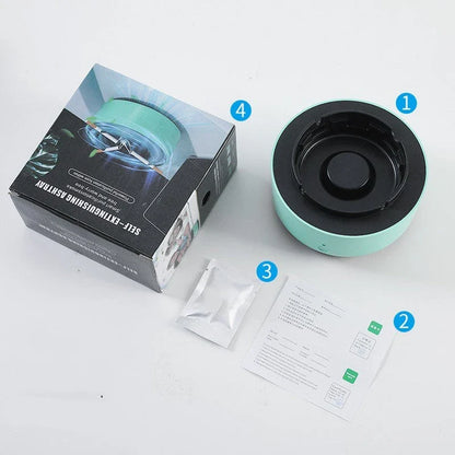 Compact and Powerful Smoke Eliminating Air Purifier Ashtray for Cars - Freshens Driving Experience with Negative Ion Technology