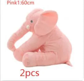 Elephant doll pillow baby comfort sleep toy in short plush with PP cotton filling, 60cm and 40cm sizes