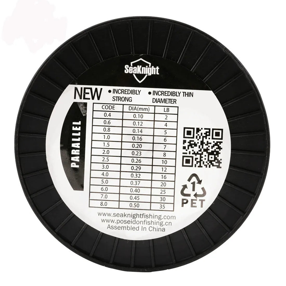 Seaknight1000 M nylon fishing line spool in available colours: black, blue, green, white, yellow.