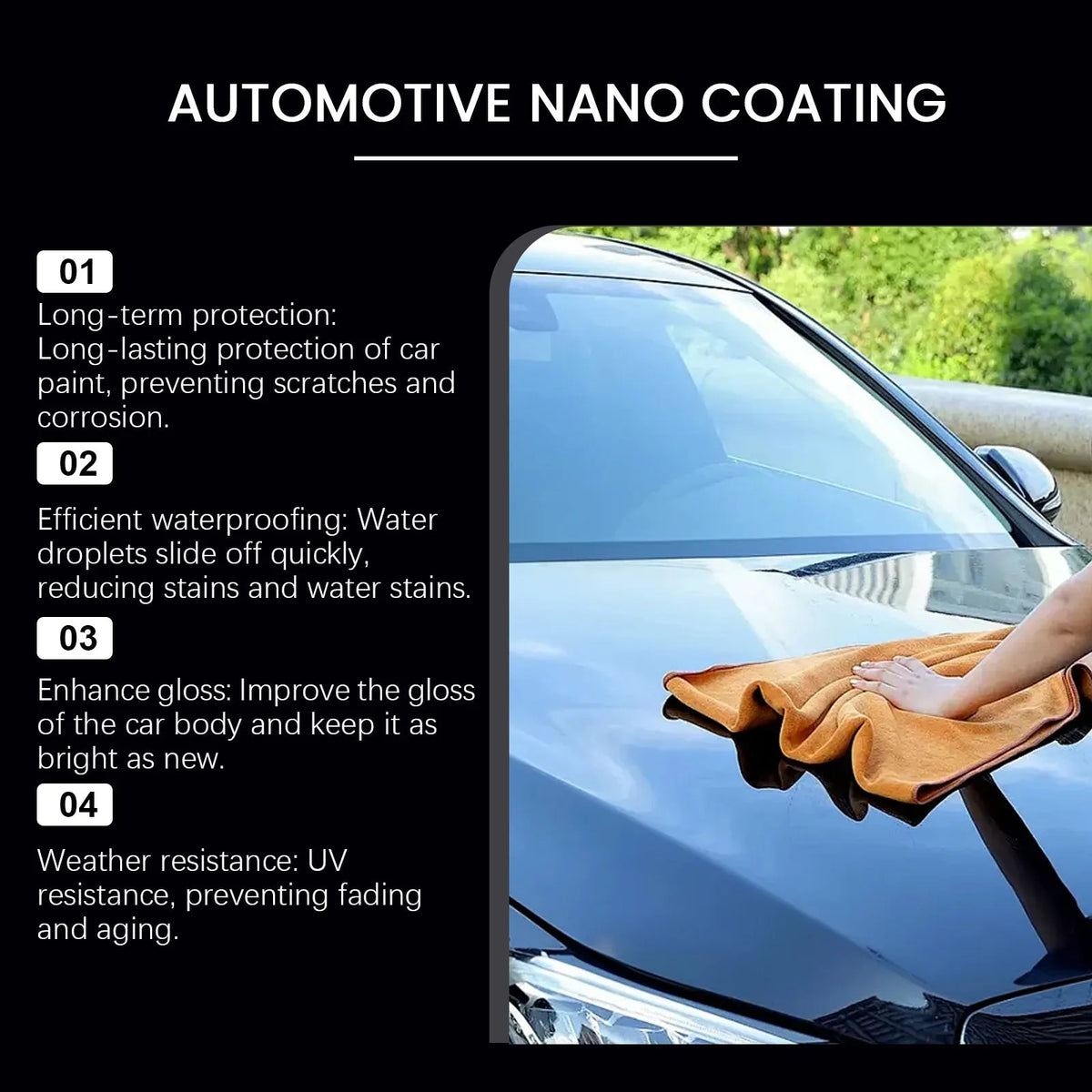 120ml car paint renovation agent bottle with towel for multi-functional coating restore