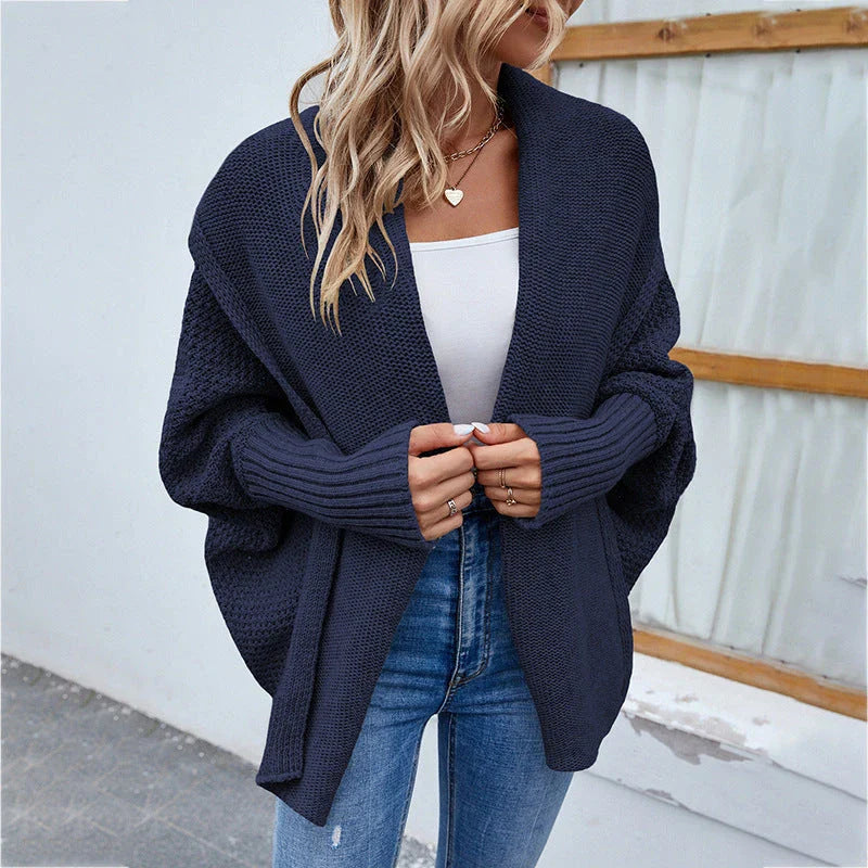 A stylish, knitted cardigan jacket for women in a variety of colors and sizes