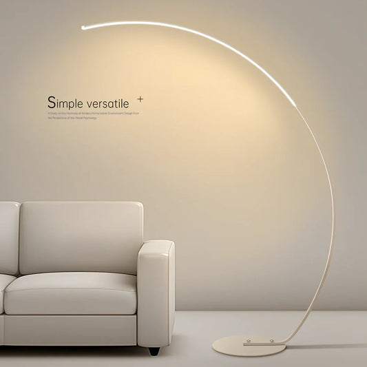 Modern aluminium floor lamp with 1200mm height and LED lighting in black finish