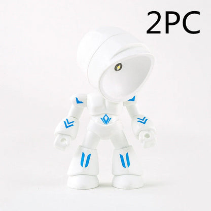 Mini LED Hero Robot Table Lamp with adjustable arms and 360° rotating head in various colors