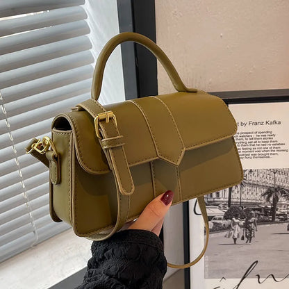 Women's beige messenger bag with horizontal square shape, 22cm width, and file compartment for commuting