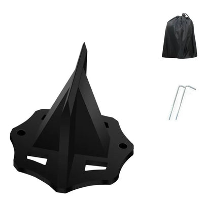 Small square cast iron wood splitter for portable kindling and log splitting