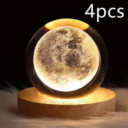 A mesmerizing galaxy-inspired crystal ball lamp with a warm, soothing LED glow.