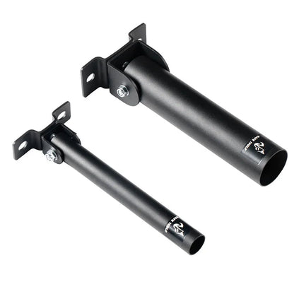 Wall barbell gun barrel rack with 25 steel pipe tubes for storing barbell rods, showing inner diameter options