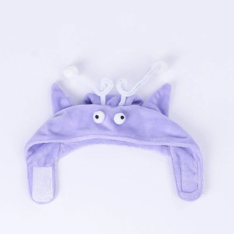 Adjustable head-wearing feather cat toy stick in various colors for indoor play