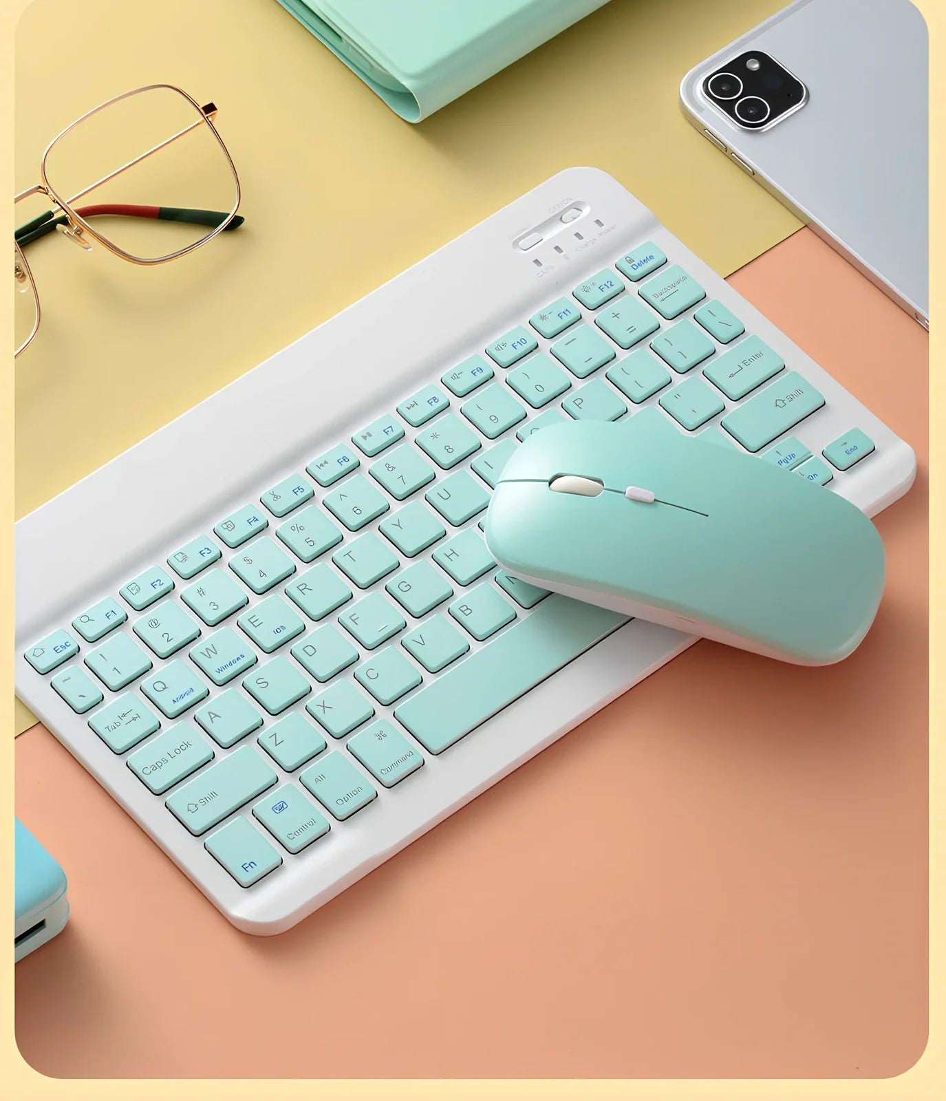 Dual-mode black wireless mouse with 1000dpi sensor, 5m range, and USB receiver for laptops