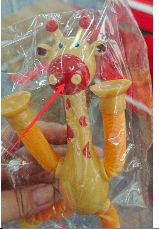 Giraffe Tubes Sensory Toys in various colors, stretchable fidget toy for stress relief