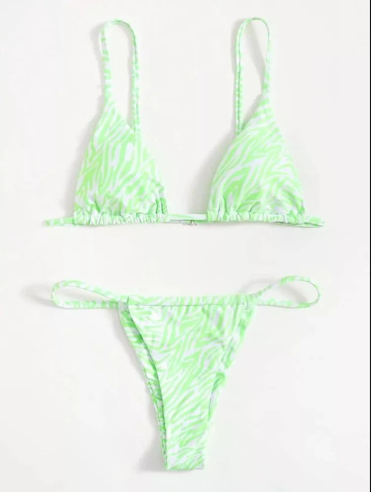 Women's three-piece swimsuit in polyester, available in seven colors and sizes S to XL